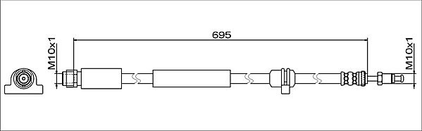  Шланг тормозной передний Mitsubishi Lancer 10
