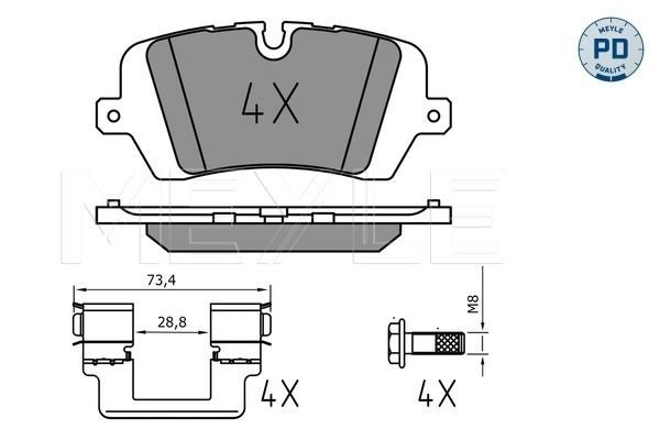 Колодки дисковые  Land Rover Range Rover IV внедорожник (L405) (2012 - 2021) цена, от 108.67 USD