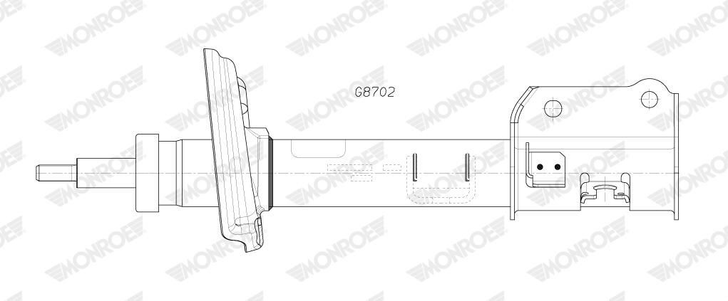 Задний левый амортизатор Monroe G8702