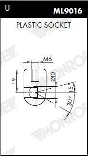 ML5381 Monroe Амортизатор крышки багажника