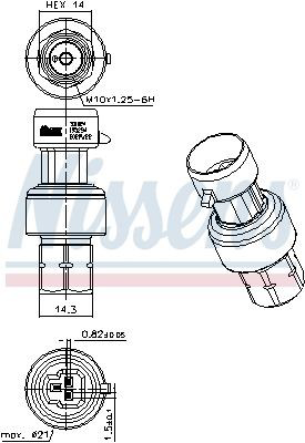 Датчик абсолютного давления кондиционера Nissens 301024 цена, от 22.77 USD
