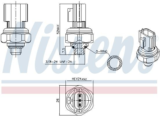301077 Nissens Клапан давления кондиционера