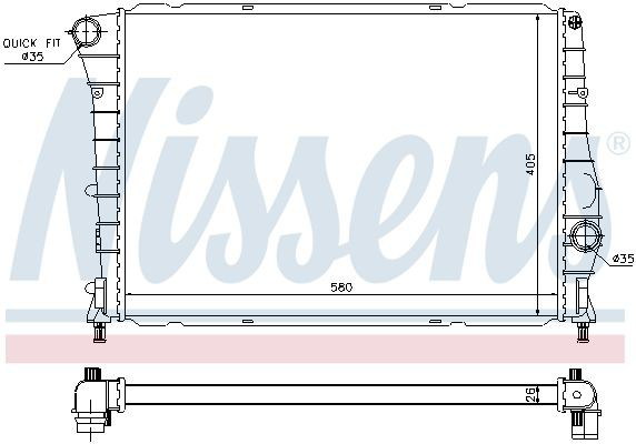 Радиатор охлаждения двигателя Nissens 60059 цена, от 91.75 USD