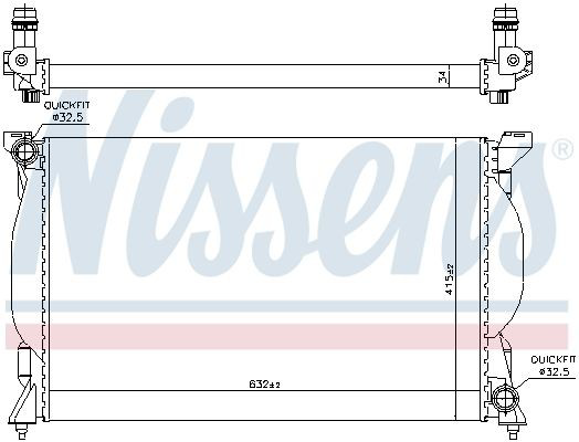 Купить 60301A Nissens Радиатор водяной