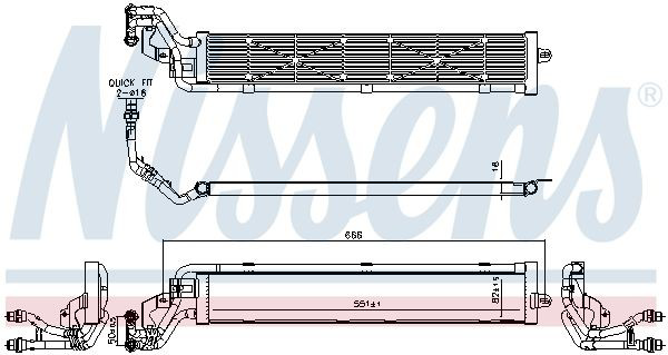 606268 Nissens Радиатор охлаждения, дополнительный