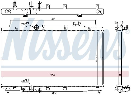 Радиатор охлаждения Nissens 606294