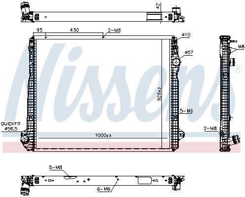 Радиатор охлаждения Nissens 606322