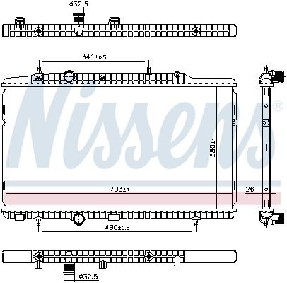 606405 Nissens Радиатор основной