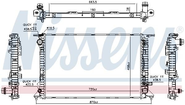 Радиатор охлаждения VAG 95B121251