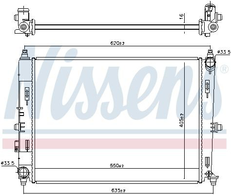 606528 Nissens Радиатор основной