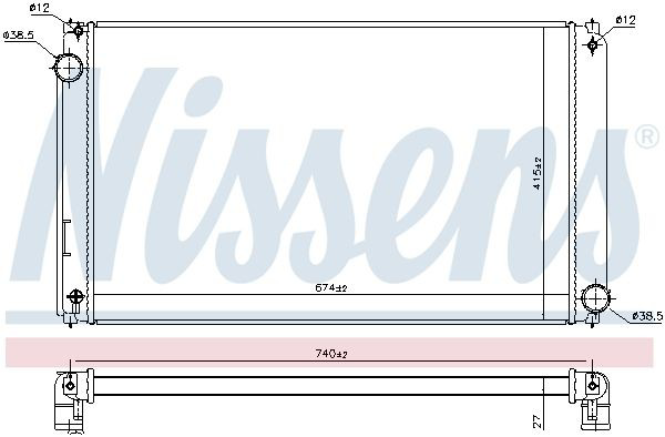 Радиатор охлаждения Nissens 606635