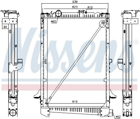 Радиатор охлаждения двигателя DAF 1434916 цена, от 309.65 USD