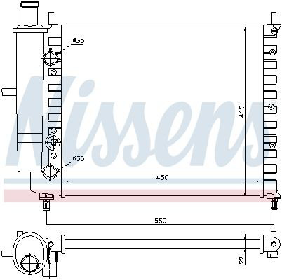 Радиатор охлаждения Nissens 61779