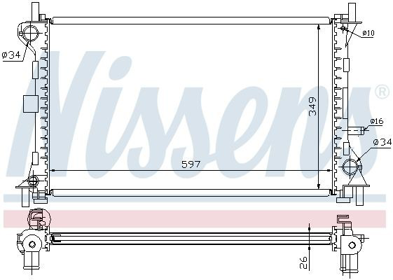 Радиатор охлаждения Nissens 62073A