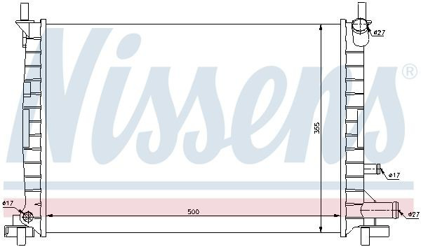 Радиатор охлаждения Nissens 62086