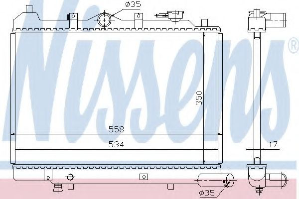 Радиатор охлаждения двигателя Nissens 62442 цена, от 66.50 USD