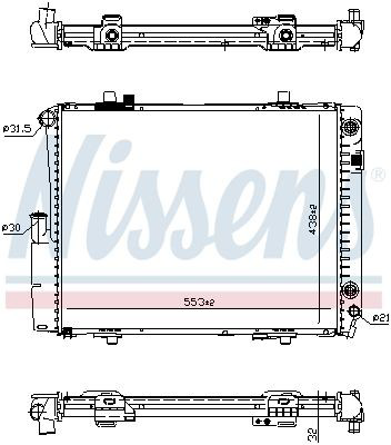 Радиатор охлаждения Nissens 62582A