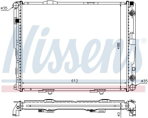 Радиатор охлаждения двигателя Nissens 62695A цена, от 177.75 USD