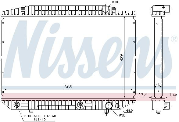 Радиатор охлаждения Nissens 62727A