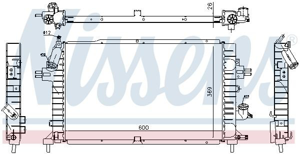 Радиатор охлаждения двигателя Nissens 63029A цена, от 87.34 USD