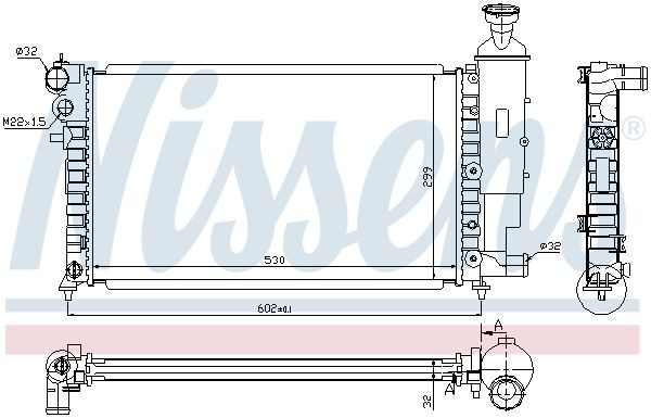 Купить 63521A Nissens Радиатор водяной