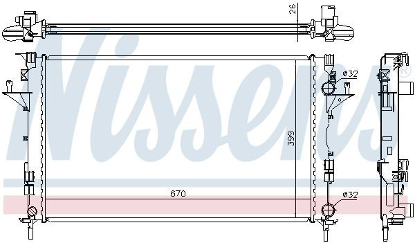 Радиатор 63816A Nissens