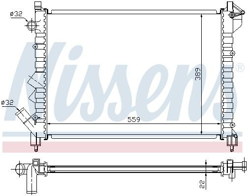 Радиатор охлаждения Nissens 63832