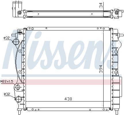63968A Nissens Радиатор основной