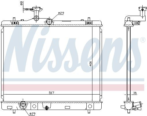 64257 Nissens Радиатор основной