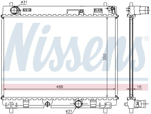 64676A Nissens Радиатор основной
