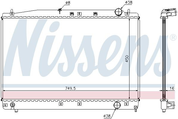 Радиатор охлаждения Nissens 646802