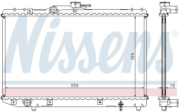 Радиатор охлаждения двигателя Nissens 64773 цена, от 79.82 USD