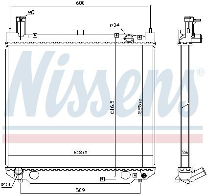 Радиатор охлаждения Nissens 64858A
