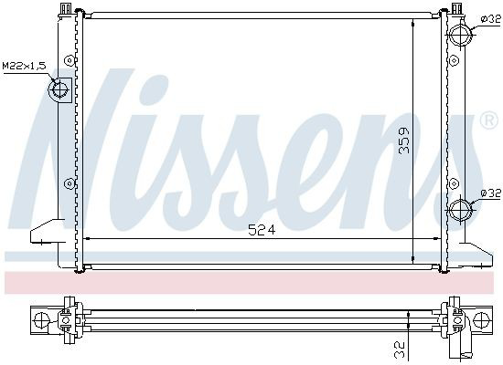 Радиатор охлаждения двигателя Nissens 65253 цена, от 61.96 USD