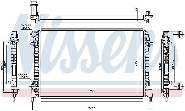 Радиатор охлаждения Nissens 65327