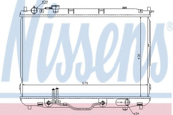 Радиатор охлаждения двигателя Nissens 66634 цена, от 56.80 USD