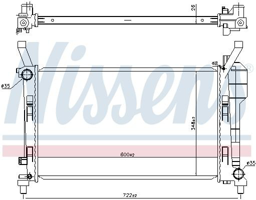 Радиатор охлаждения двигателя Nissens 67106 цена, от 111.29 USD