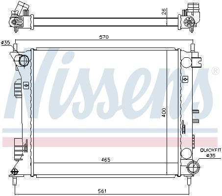 Радиатор охлаждения двигателя Polcar 40S2081 цена, от 61.38 USD