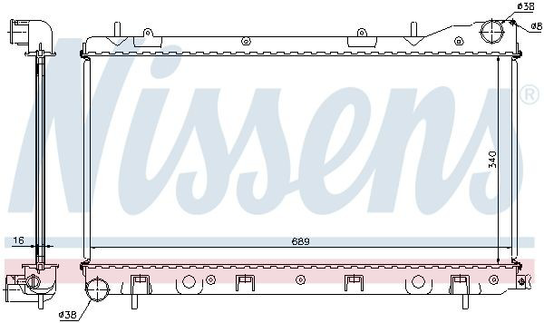 Радиатор охлаждения двигателя Nissens 67706 цена, от 50.40 USD