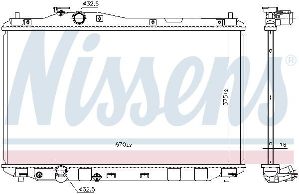 Радиатор охлаждения Nissens 68093