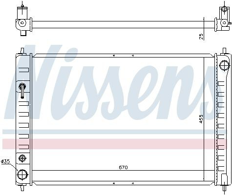 Радиатор охлаждения Nissens 68743
