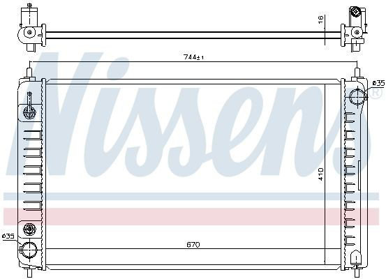 Радиатор охлаждения Nissens 68762