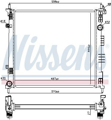 Радиатор охлаждения Nissens 68774