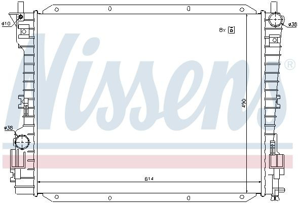 Радиатор охлаждения двигателя Nissens 69222 цена, от 164.99 USD