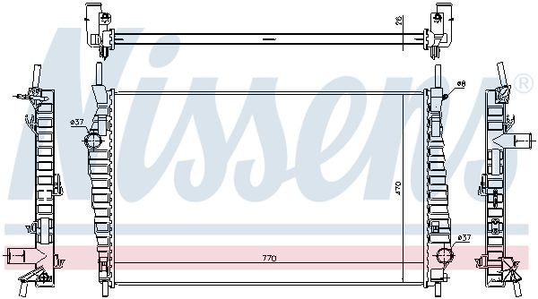 Радиатор охлаждения двигателя Nissens 69247 цена, от 197.05 USD