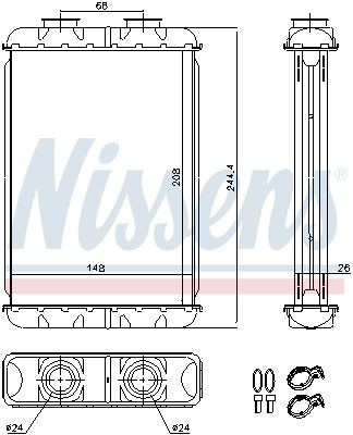 Радиатор печки 54463 NRF