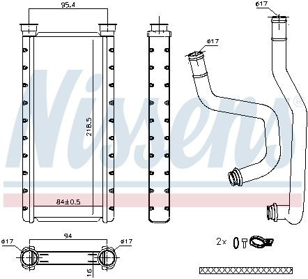 Радиатор печки 707183 Nissens