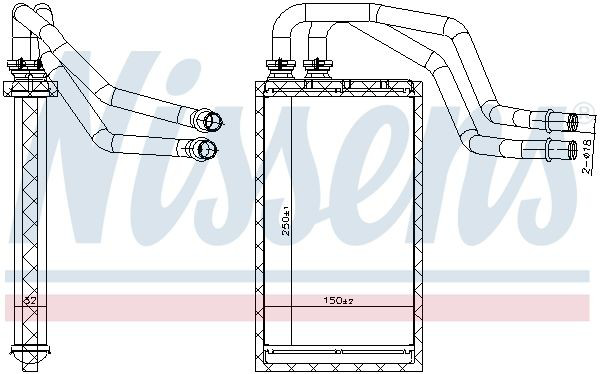 Радиатор отопителя Nissens NIS707215