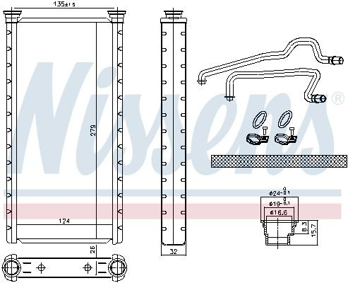 Купить 707221 Nissens Радиатор печки