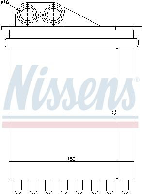 Радиатор печки (отопителя), задний Nissens 72040